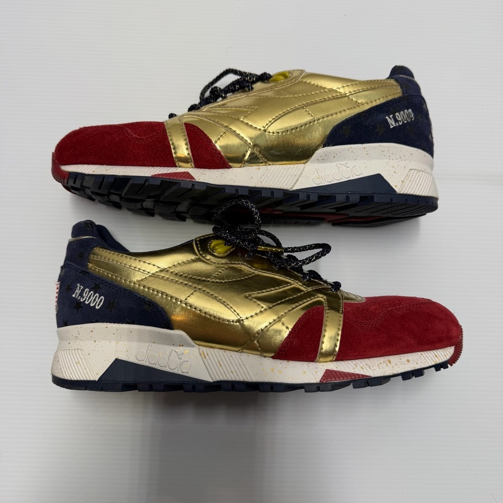 Diadora Social Status Star & Stipes Rio Gold N9000 size 8.5